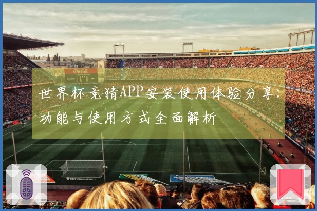 世界杯竞猜APP安装使用体验分享:功能与使用方式全面解析